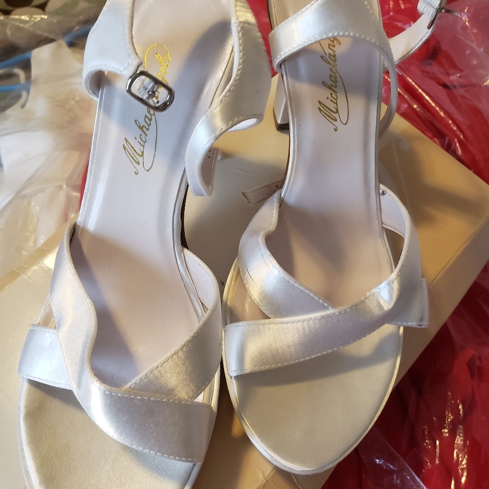Satin heels